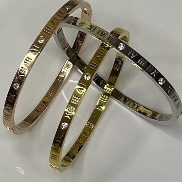 Stainless Steel Bangle Bracelet 4 mm 1/8 inch - Picture 3 of 6